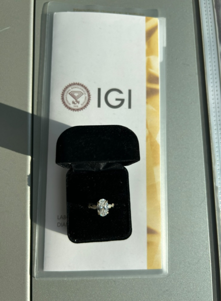 3ct Twisted Ring Oval Lab Grown