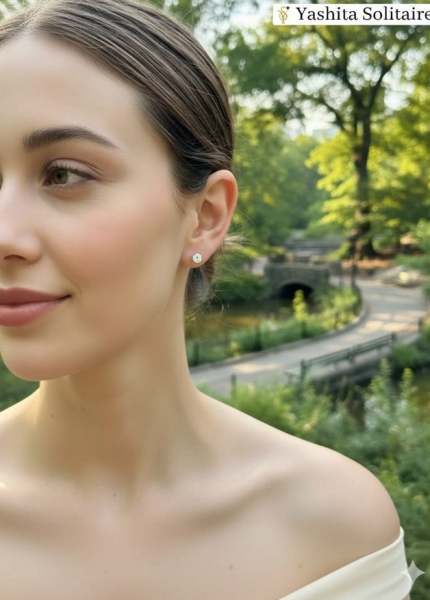 3 CTW IGI certified E VS1 Lab-Grown Diamond Studs | 14K White Gold |